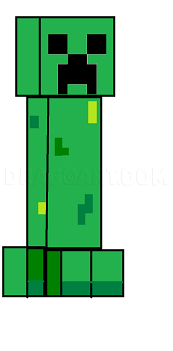 Creeper Drawing - How To Draw A Creeper Step By Step