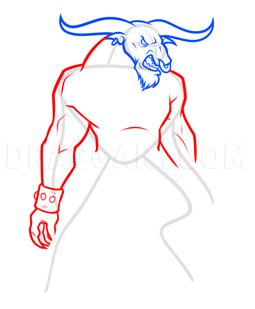 minotaur drawings head