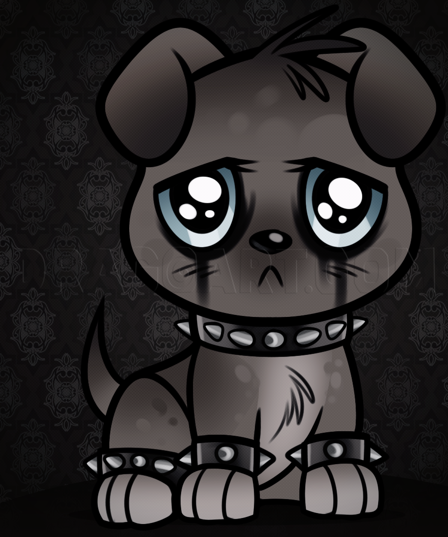 How to Draw a Gothic Puppy