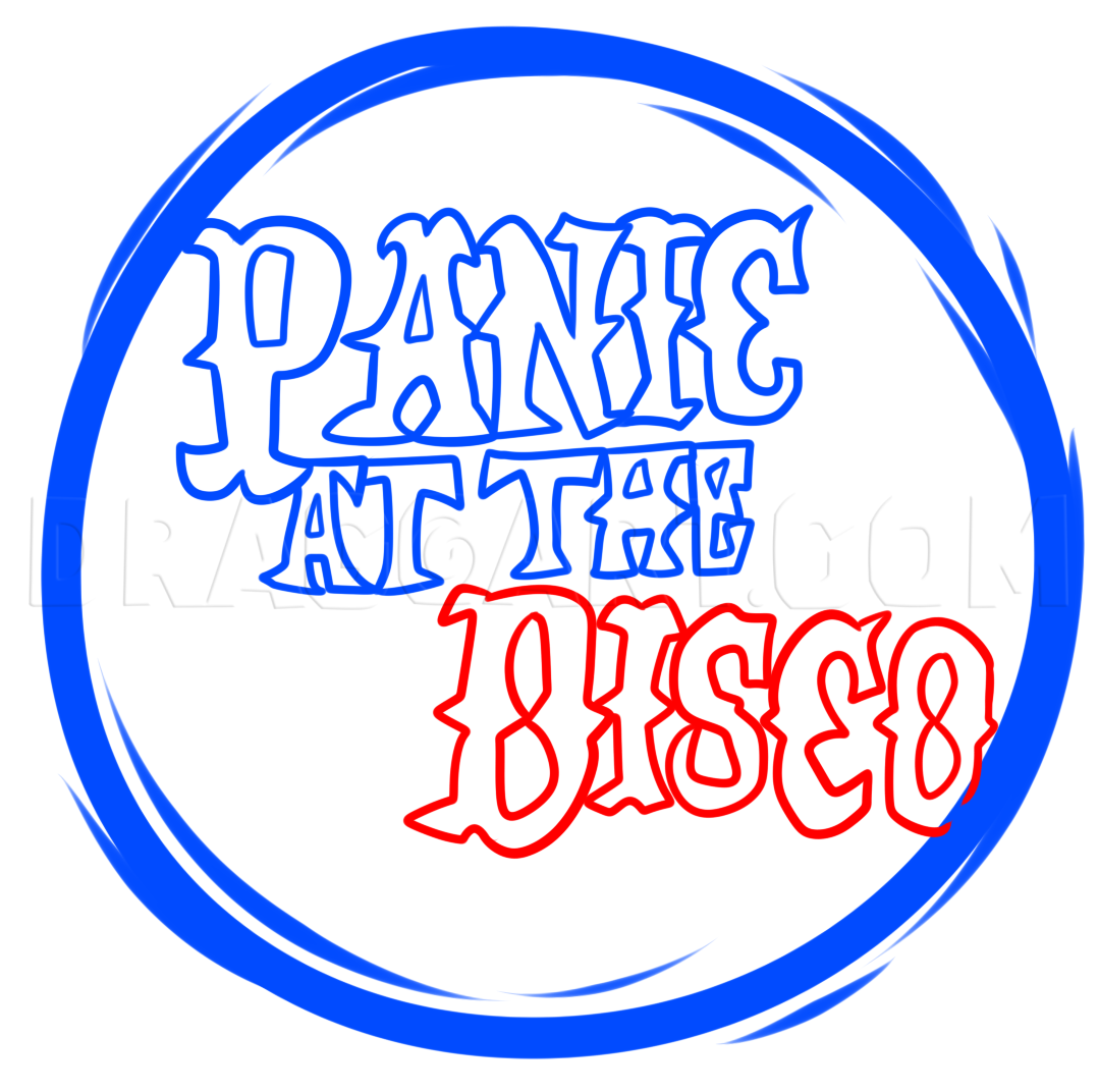 Panic At The Disco Logo Drawing, Step by Step, Drawing Guide, by Dawn