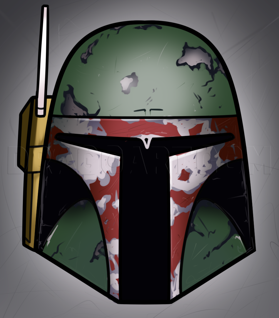 boba fett helmet art