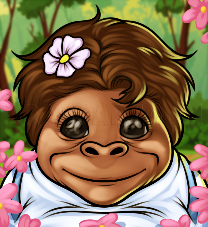 baby monkey face clip art