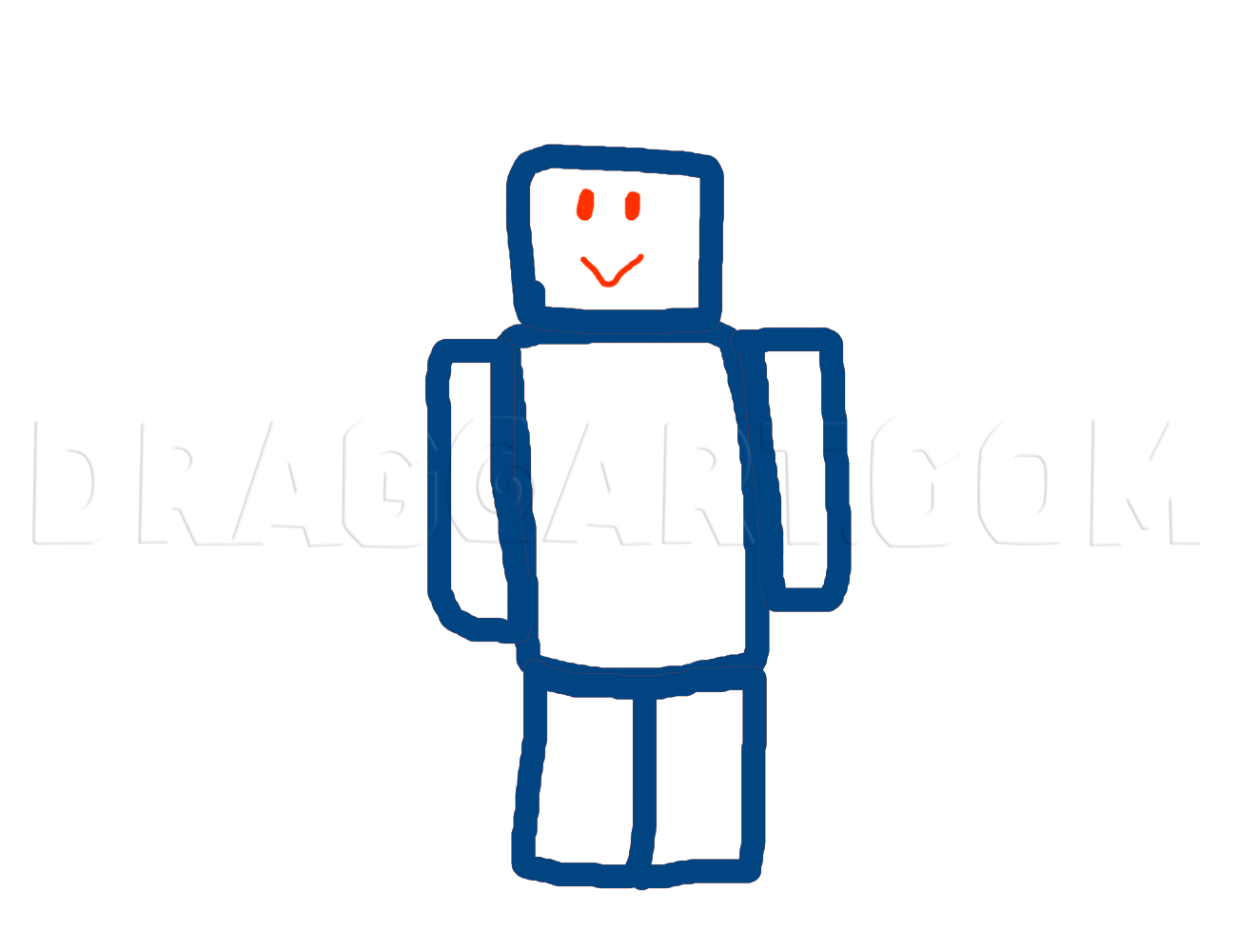 How to draw roblox noob