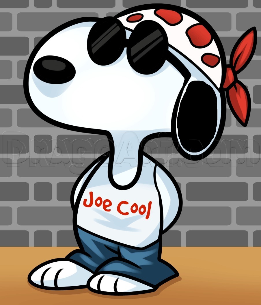 How To Draw Joe Cool Snoopy, Step by Step, Drawing Guide, by Dawn