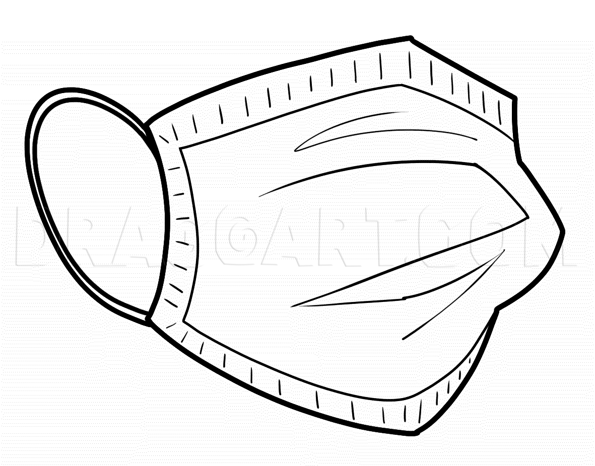 How To Draw A Face Mask, Step by Step, Drawing Guide, by Dawn - DragoArt