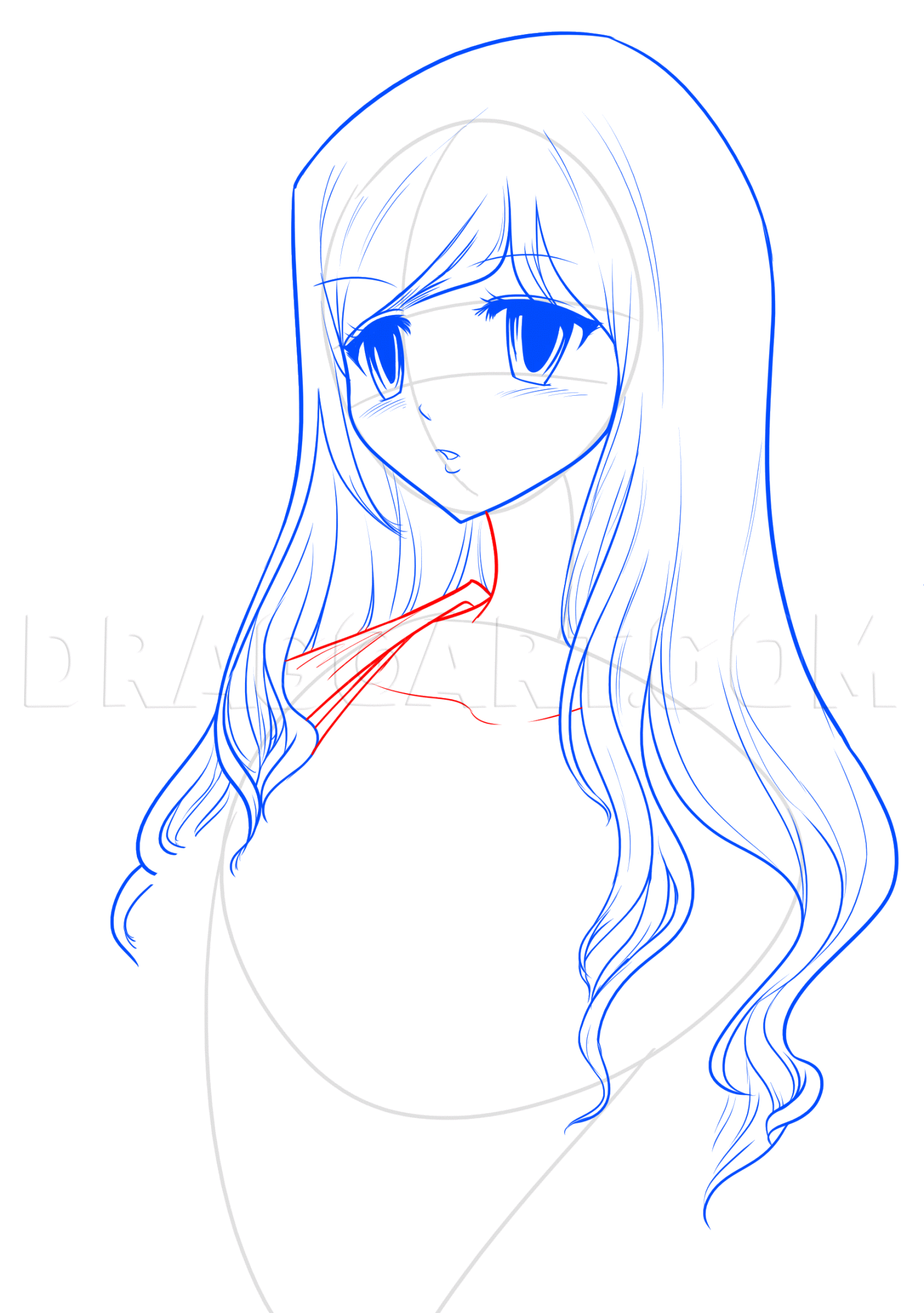 Anime Girl Drawing Lesson Drawing Step By Step By Dawn DragoArt Anime Girl Drawing Lesson Drawing Step By Step By Dawn DragoArt
