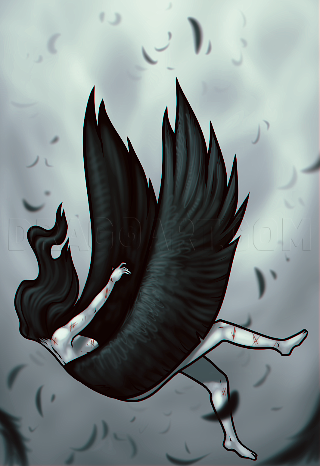 fallen angels drawings