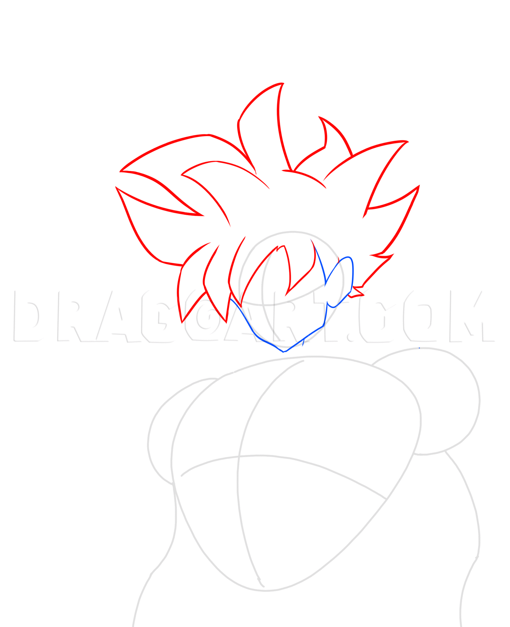 HOW TO DRAW GOKU ULTRA INSTINCT FROM DRAGON BALL SUPER 