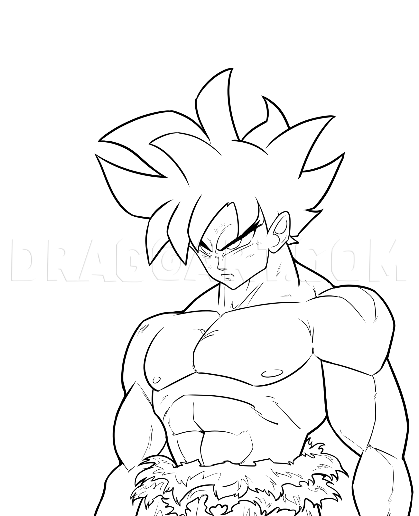 How to Draw Goku (Full Body) with Step-by-Step Pictures