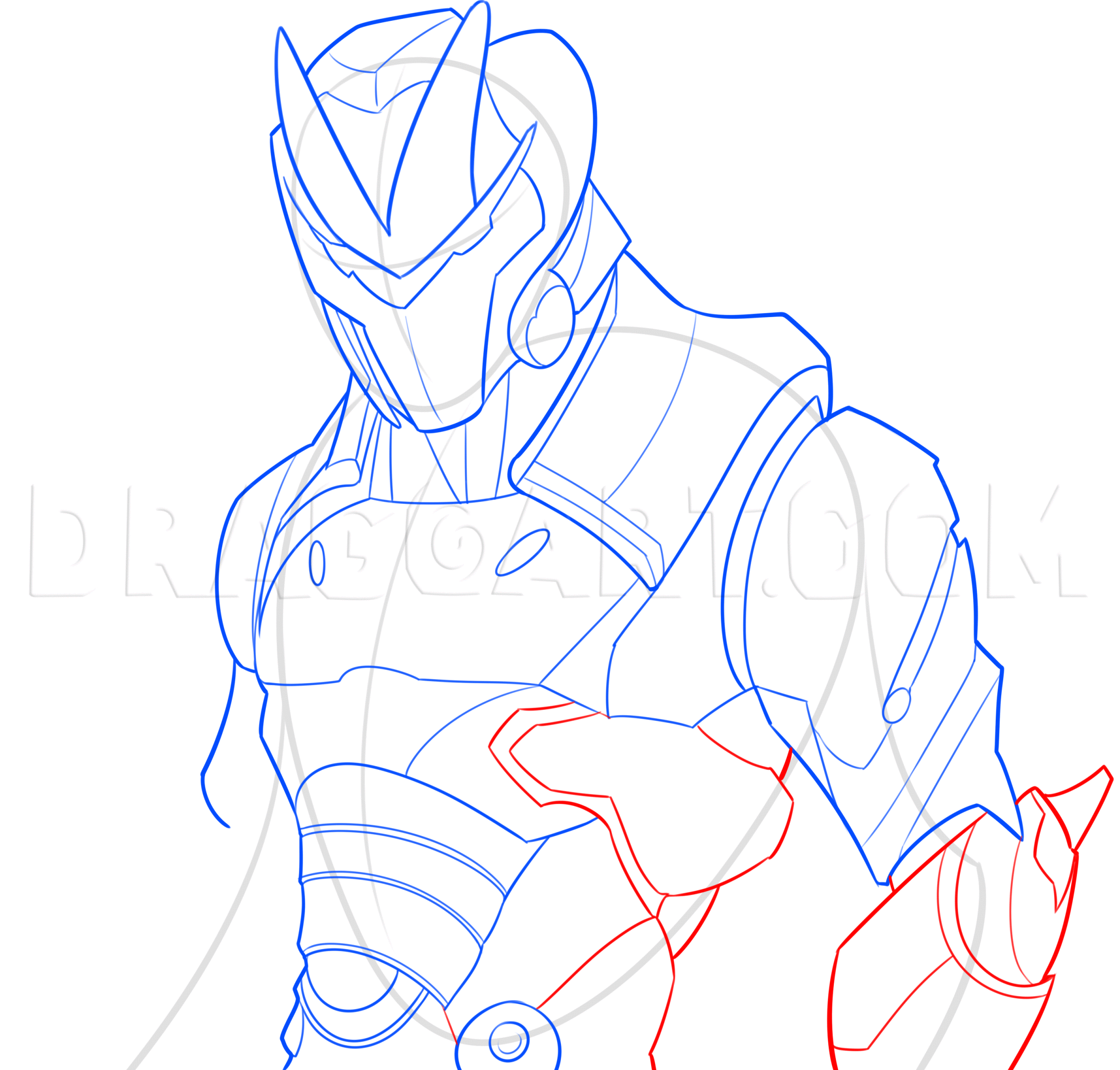 How To Draw Omega From Fortnite Coloring Page Trace Drawing