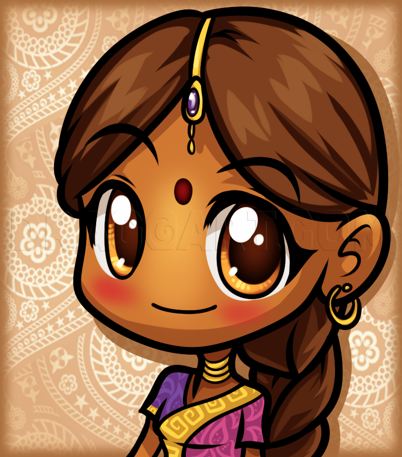 hindu girl drawing