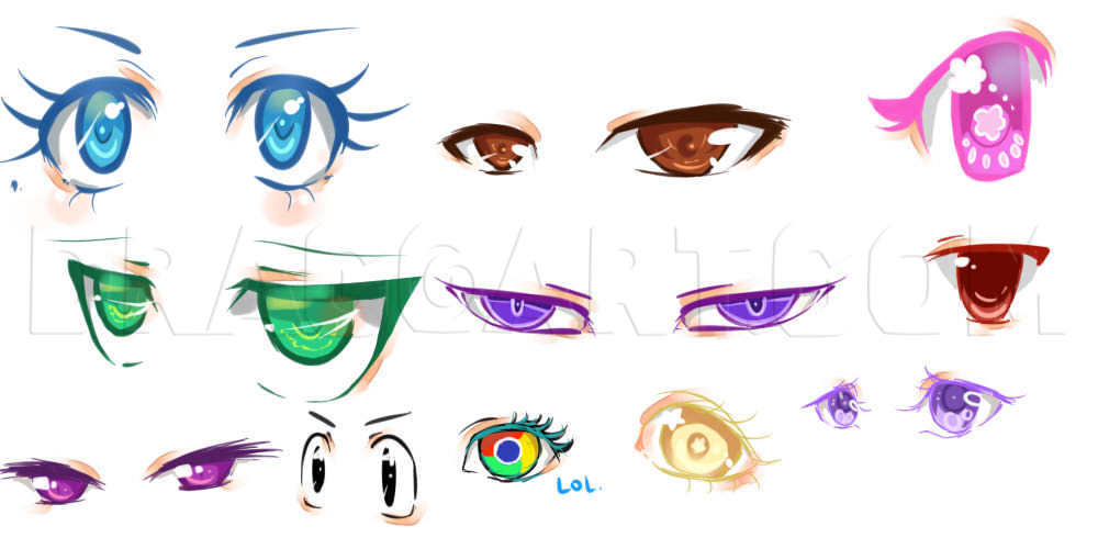 dragoart anime eyes