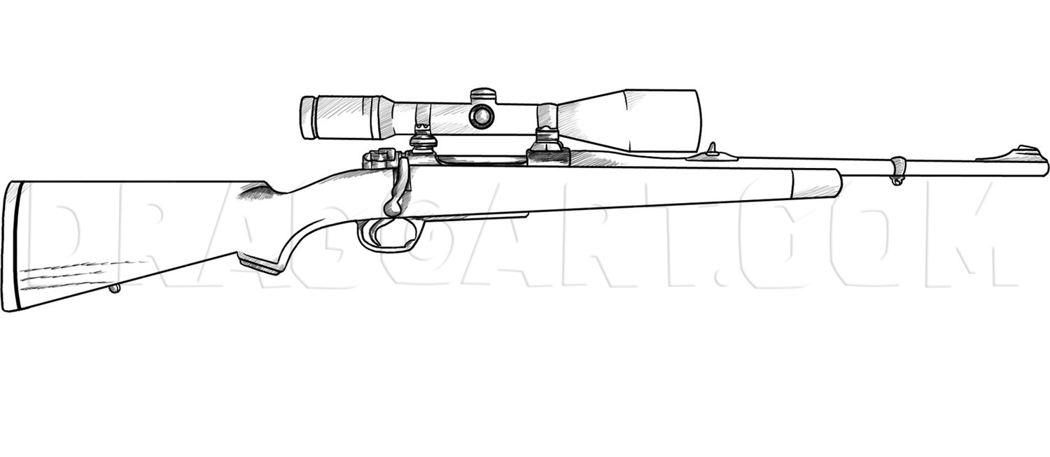 How To Draw A Rifle by Dawn