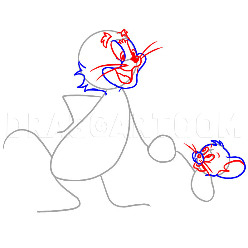 How To Draw Tom And Jerry Step By Step Drawing Guide By Dawn Dragoart Com