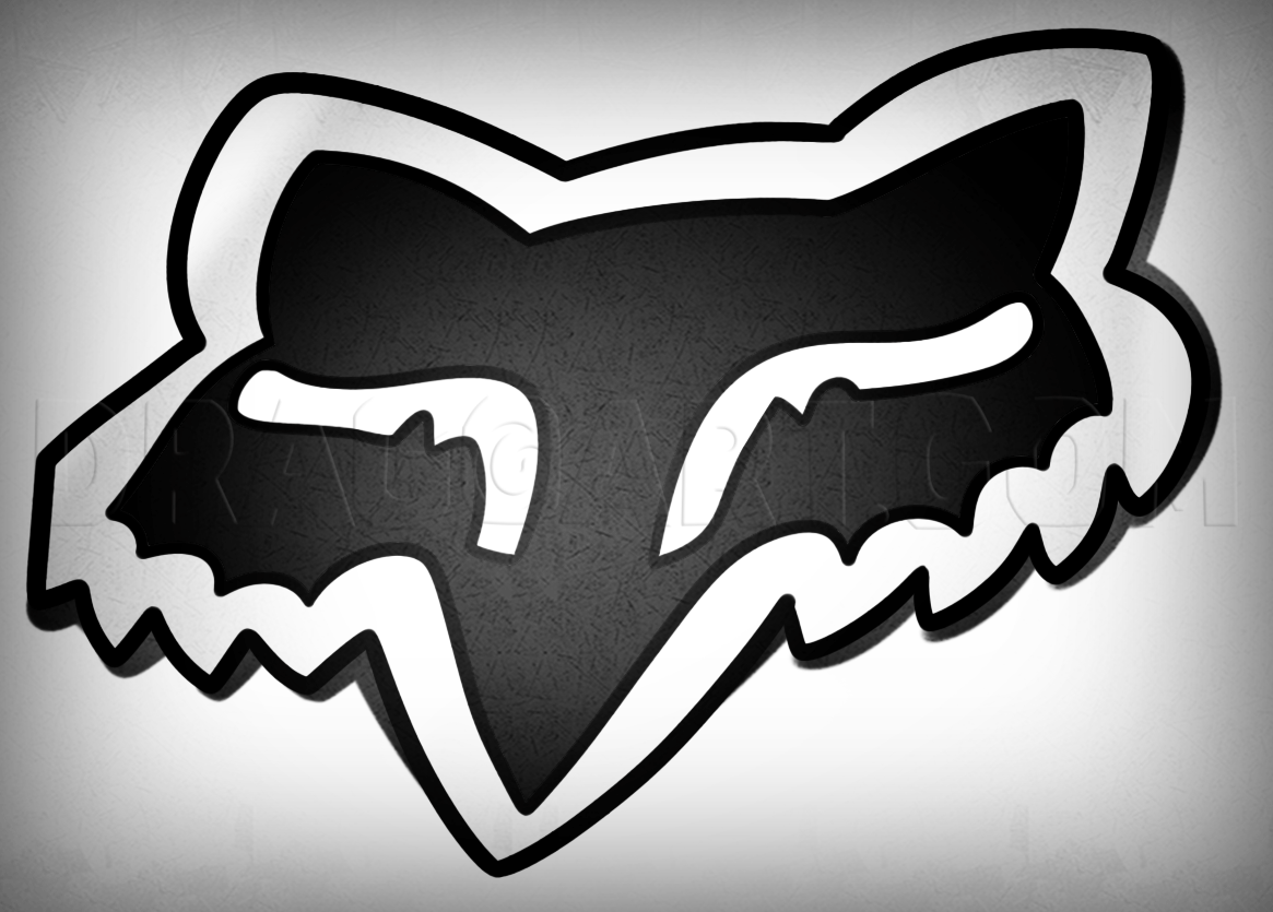 fox logo black and white