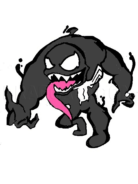 How To Draw Chibi Venom, Step by Step, Drawing Guide, by ThaGargoyl3