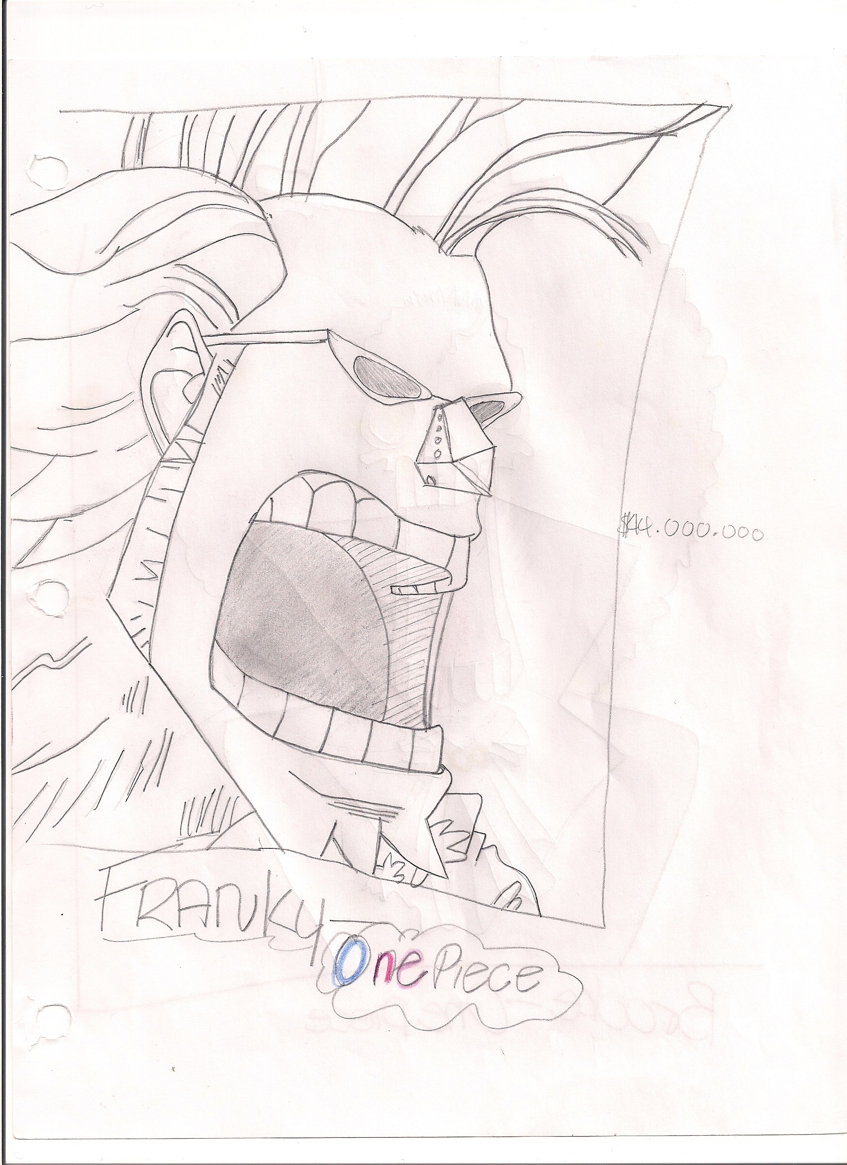 Franky One Piece Drawing By Onepiecetayyaba Dragoart Com