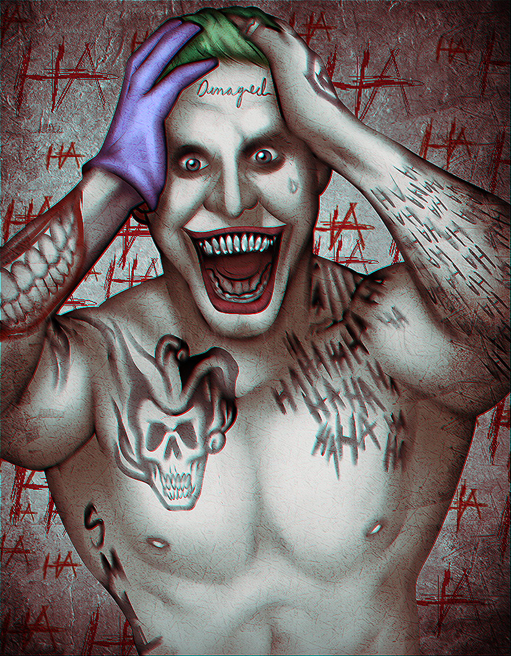 How To Draw Joker From Suicide Squad Jared Leto Step By Step Drawing Guide By Dawn Dragoart Com