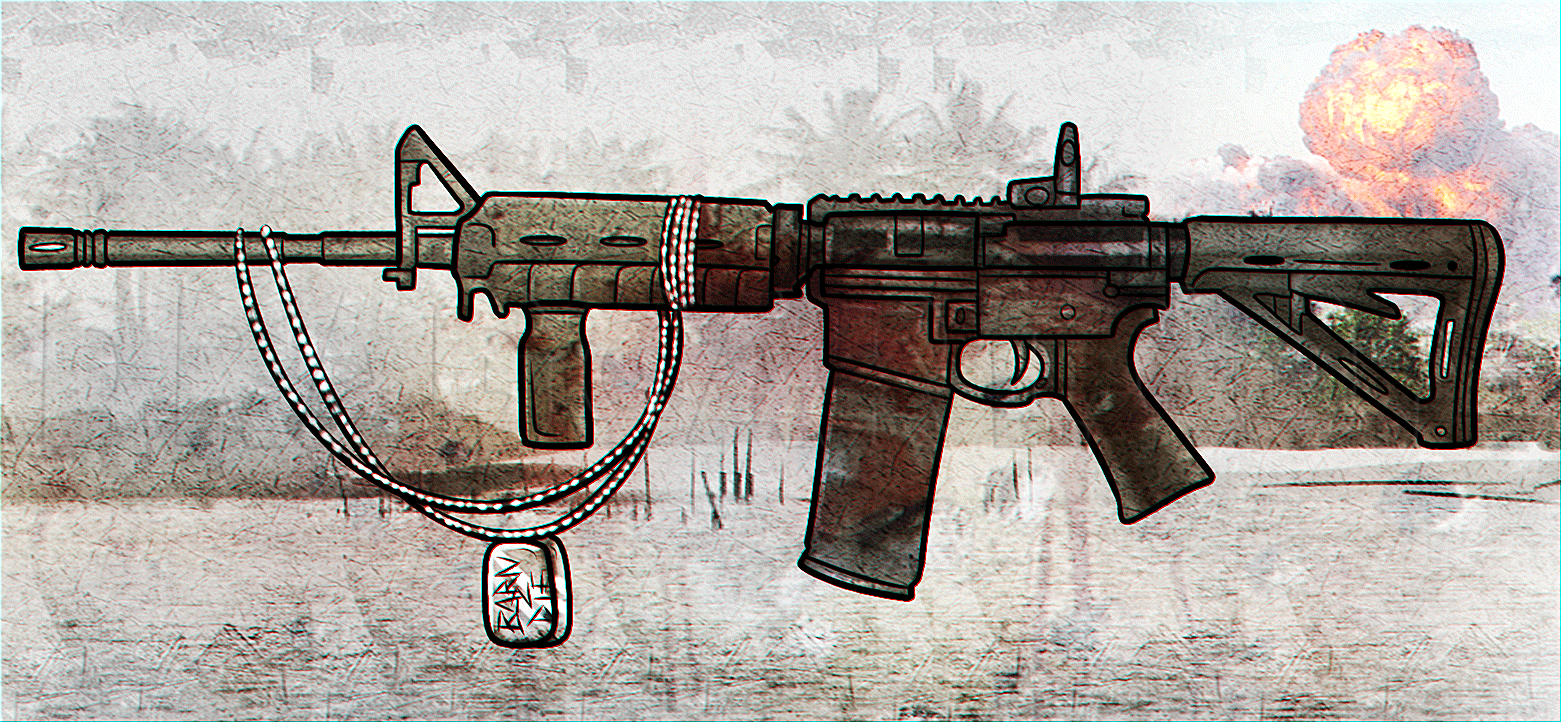 How To Draw An Ar-15, Step by Step, Drawing Guide, by Dawn - DragoArt