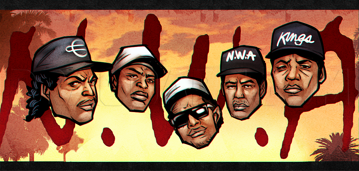 Straight Outta Compton, Nwa, Drawing Tutorial, Step by Step, Drawing