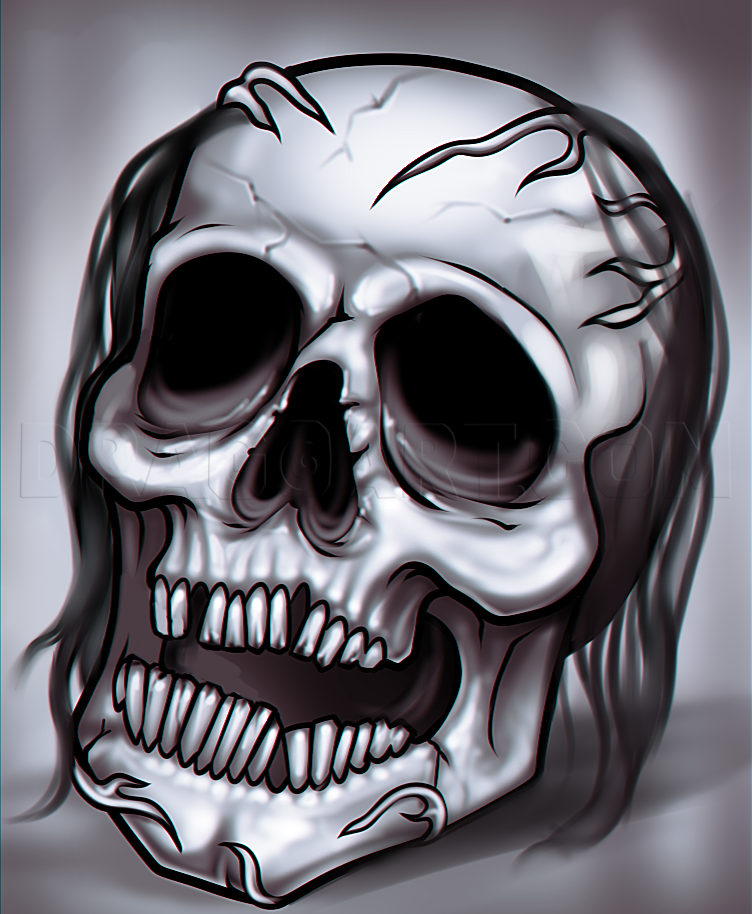 How to Draw a Decaying Skull