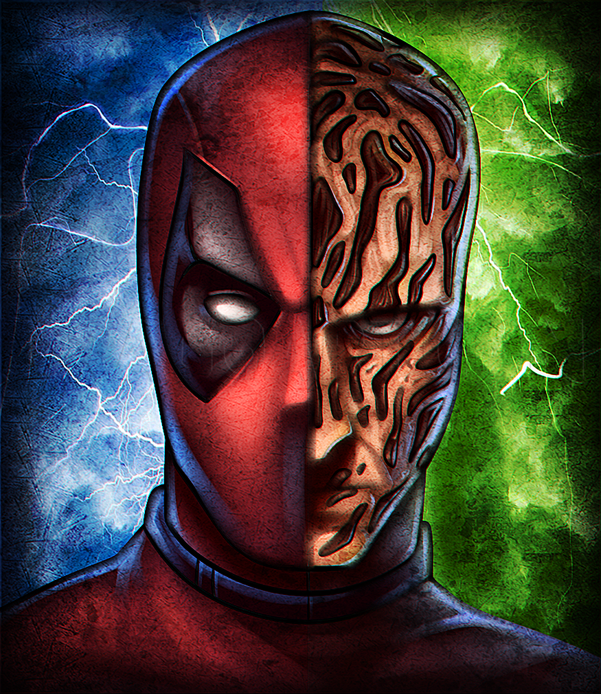 deadpool face drawings