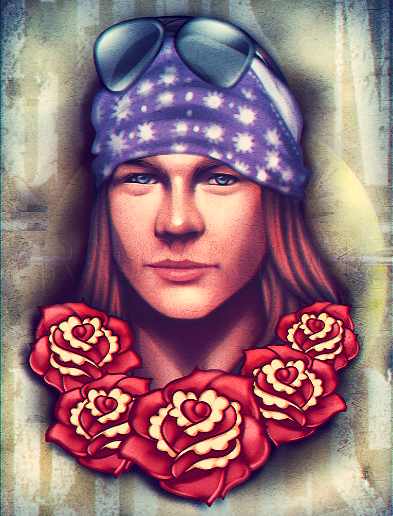 Axl Rose Drawing Lesson, Step by Step, Drawing Guide, by Dawn - DragoArt