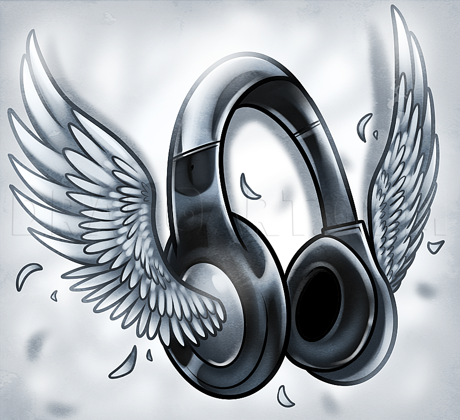 drawings of headphones