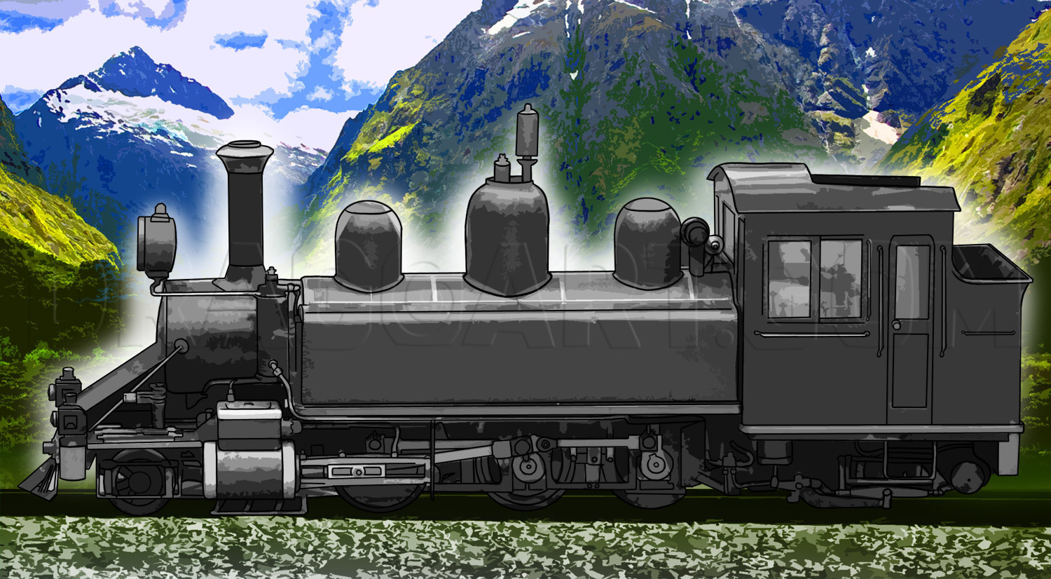 How To Draw A Train Realistic