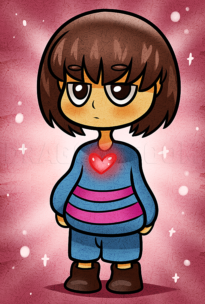 How To Draw Frisk From Undertale Step By Step Drawing Guide By Dawn Dragoart Com