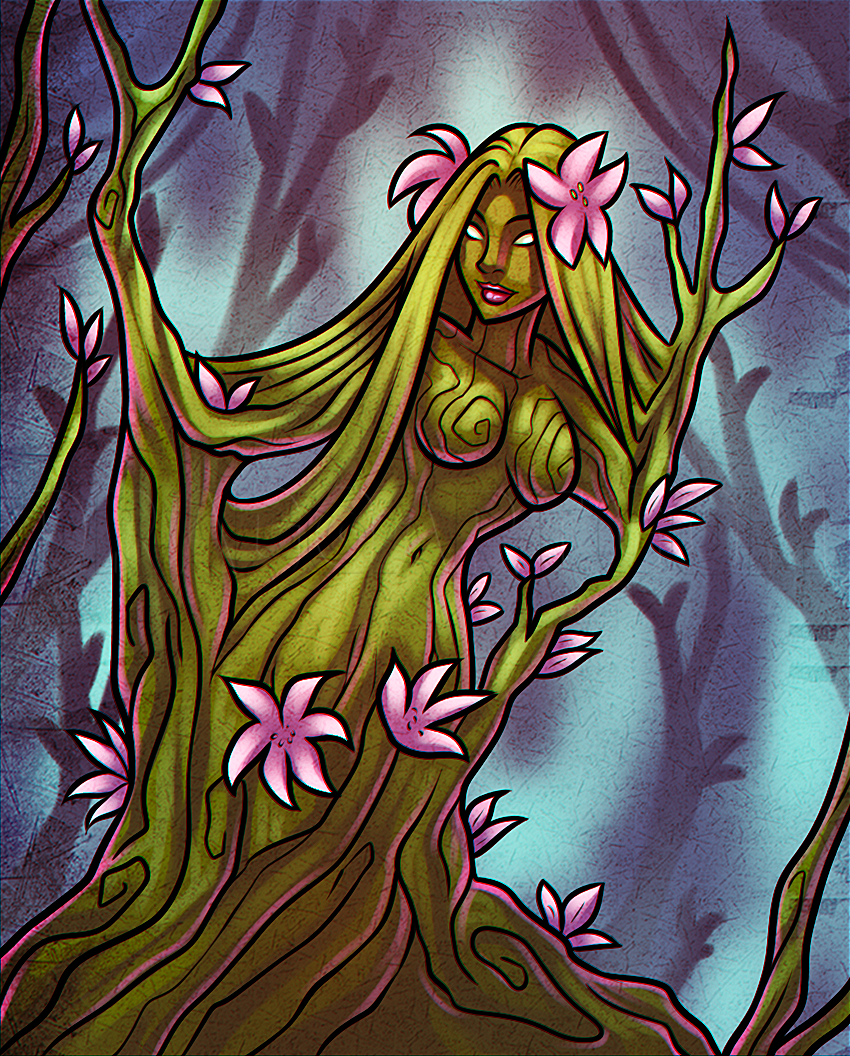 Drawing a Dryad Step by Step