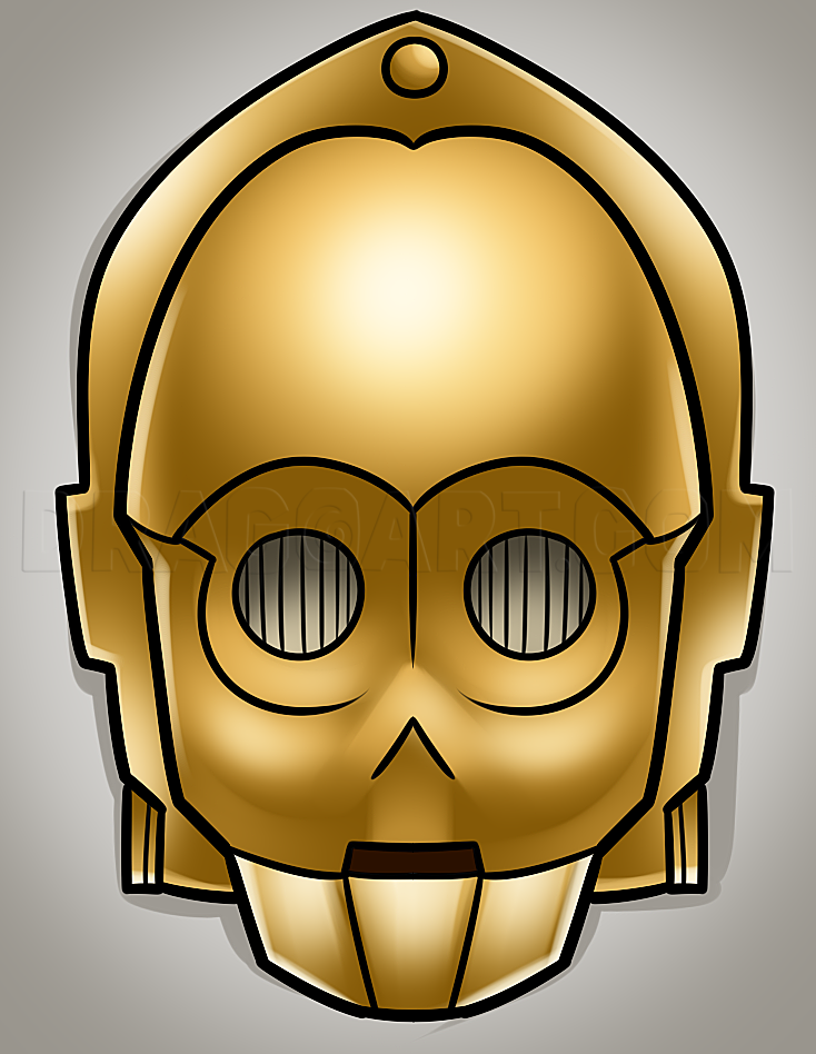 How To Draw C3po Easy, Step by Step, Drawing Guide, by Dawn DragoArt