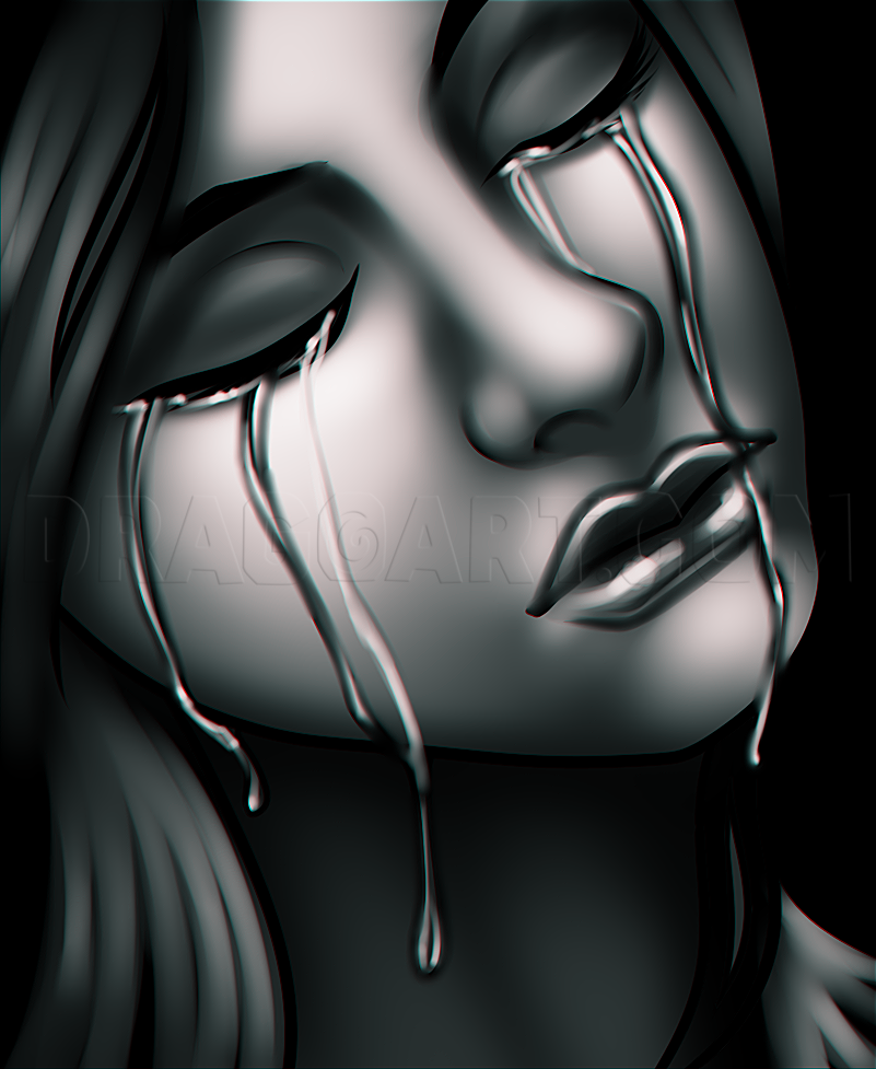 Tears Drawing - How To Draw Tears Step By Step