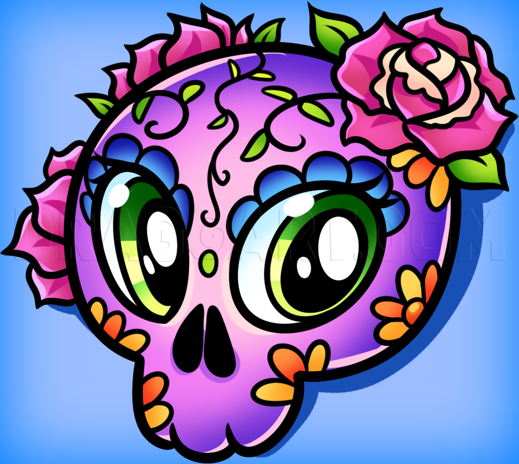 How To Draw Day Of The Dead Skull by Dawn