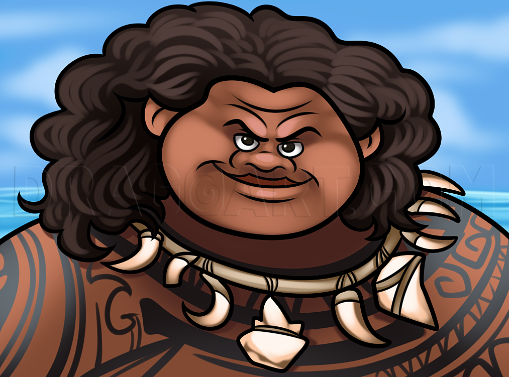 How To Draw Maui, Moana, Step by Step, Drawing Guide, by ...