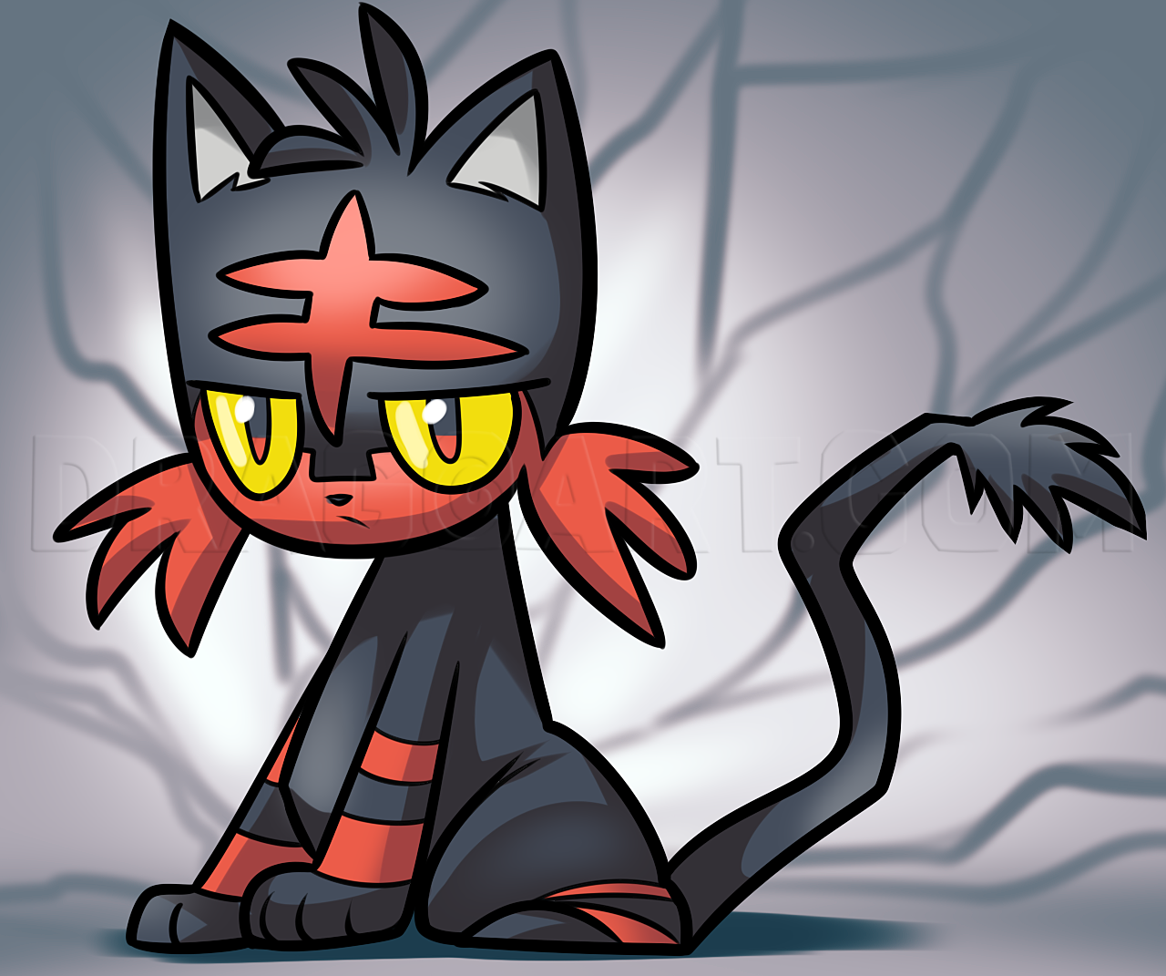 How To Draw Litten by Dawn | dragoart.com