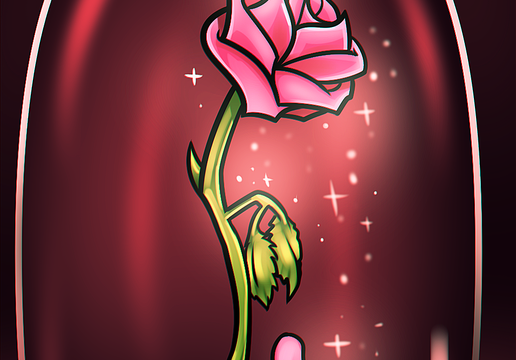 beauty and the beast rose drawings