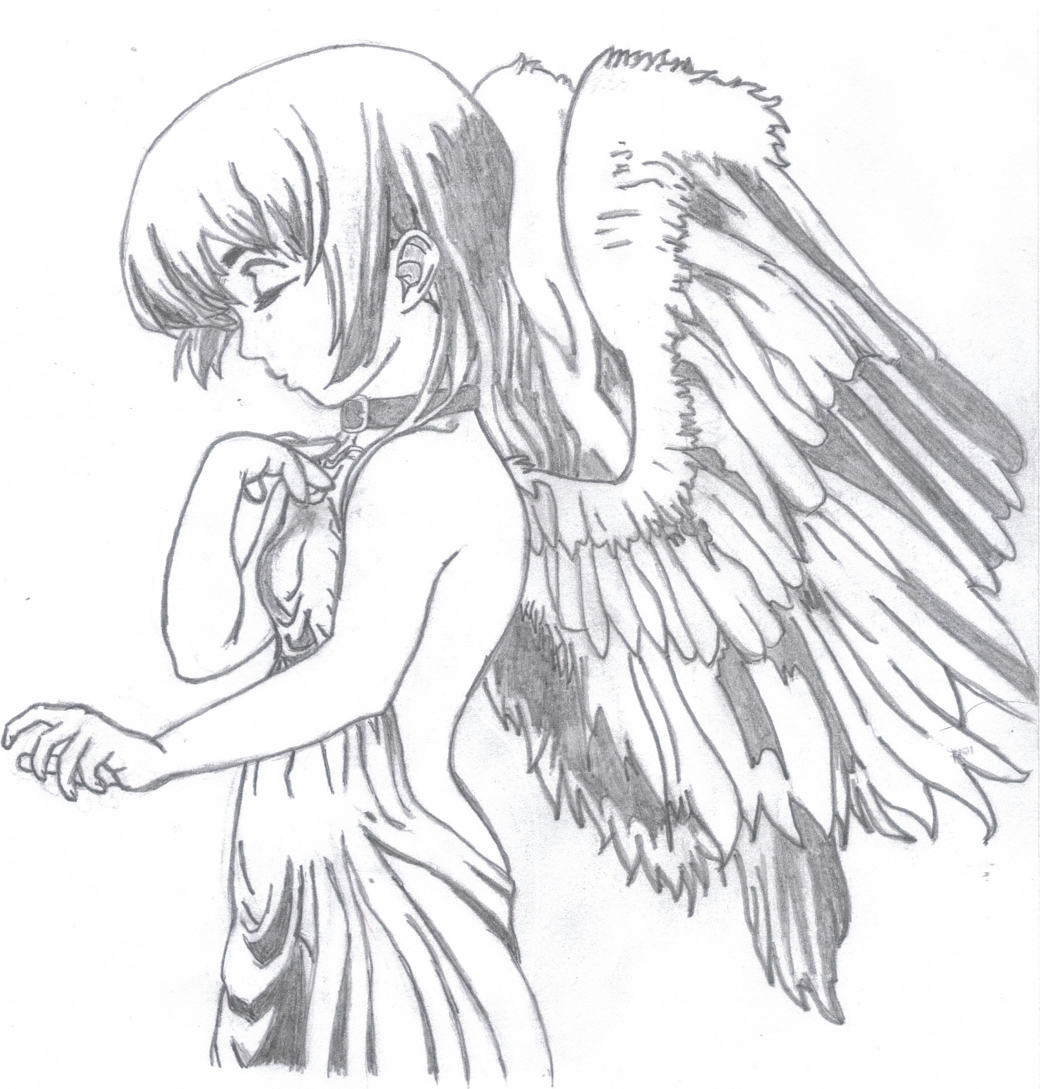 anime angel drawings