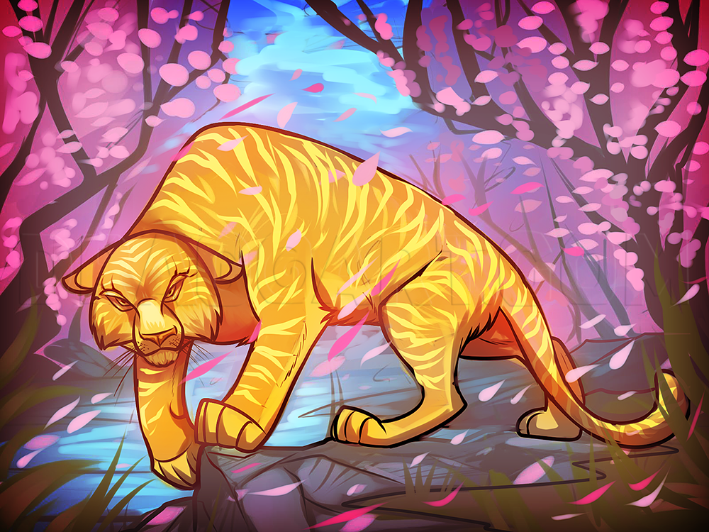 Sakura Tiger Drawing Lesson
