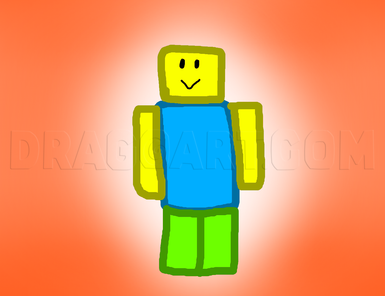 pic Cool Roblox Noob Drawing roblox noob step by step drawing