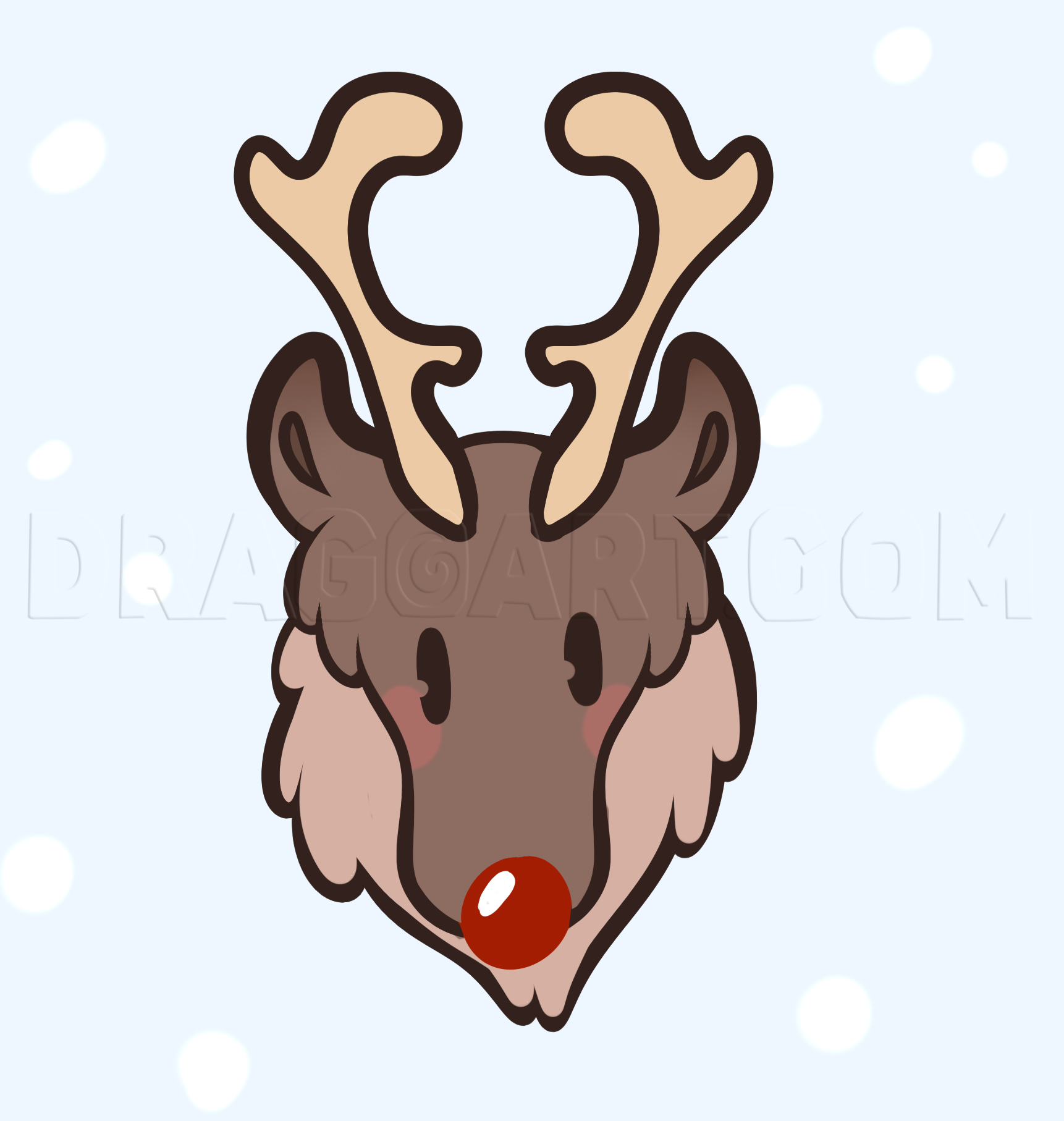 reindeer head illustration