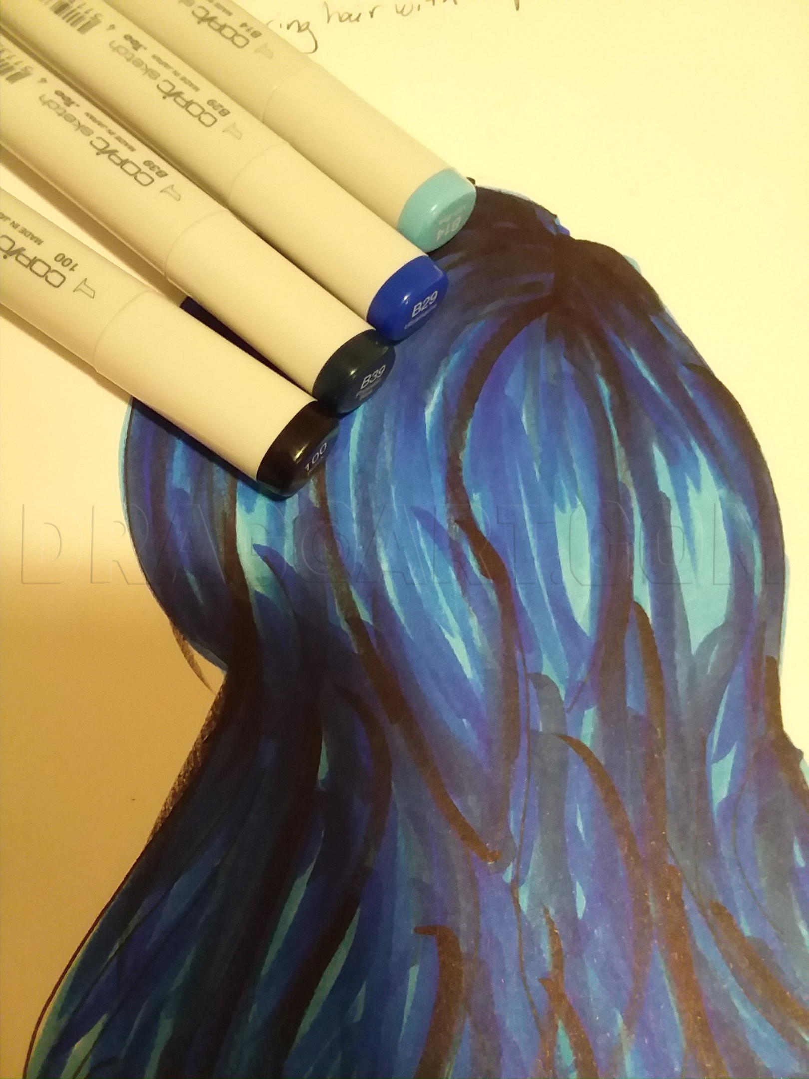 How to color hair with copic markers