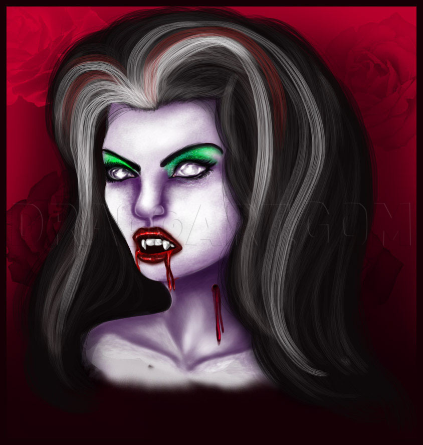 How To Draw A Cartoon Vampire, Step by Step, Drawing Guide, by Dawn -  DragoArt