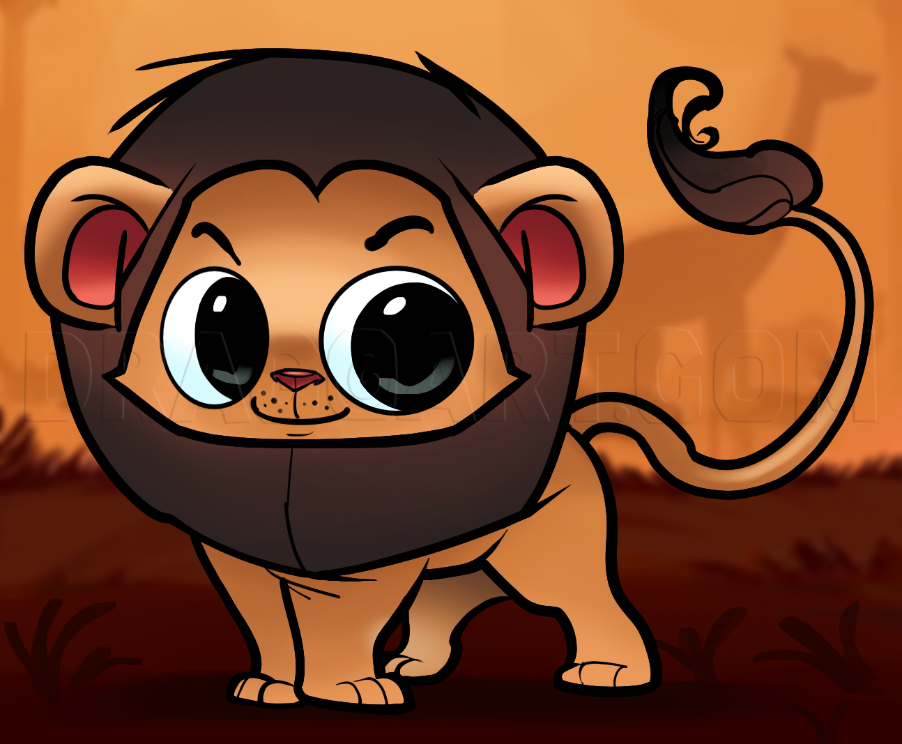 Choose Simple Lion Drawing - DRAWING EASY