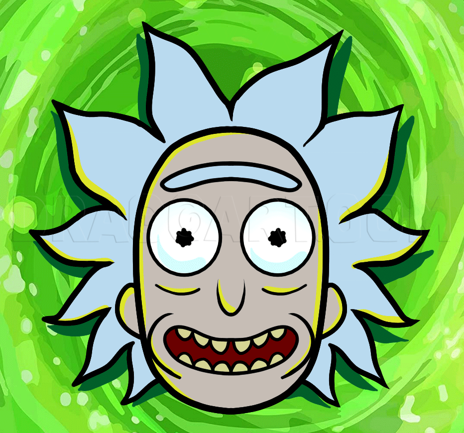 How To Draw Rick For Beginners, Step by Step, Drawing Guide, by Dawn