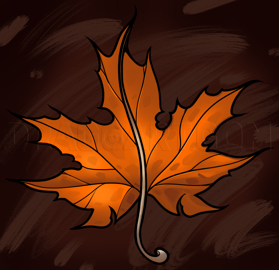 How To Draw A Maple Leaf Easy, Step by Step, Drawing Guide, by Dawn