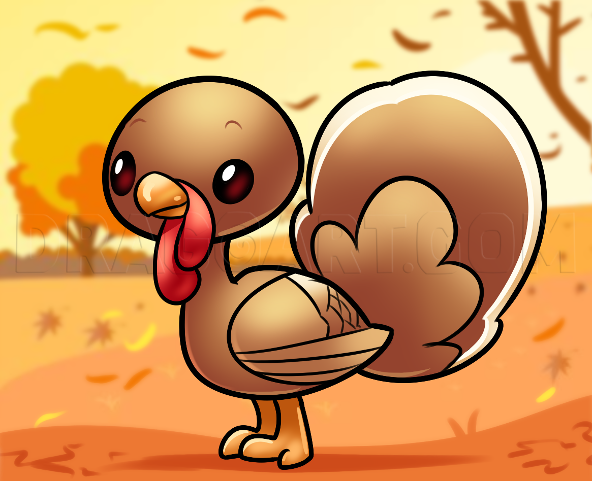 Cartoon Turkey Drawing Tutorial