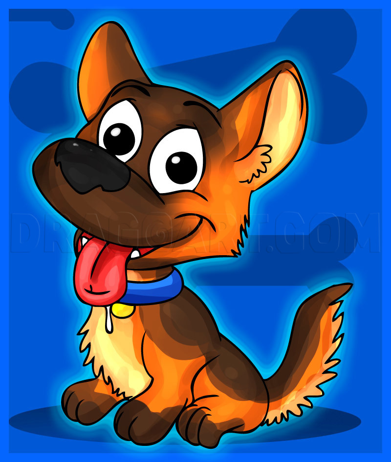 dog drawing cartoon easy