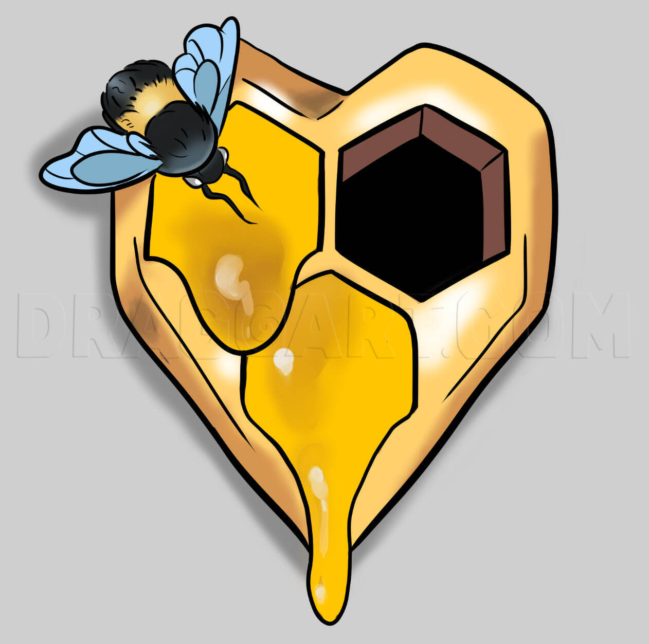How to Draw a Honeybee and Hive