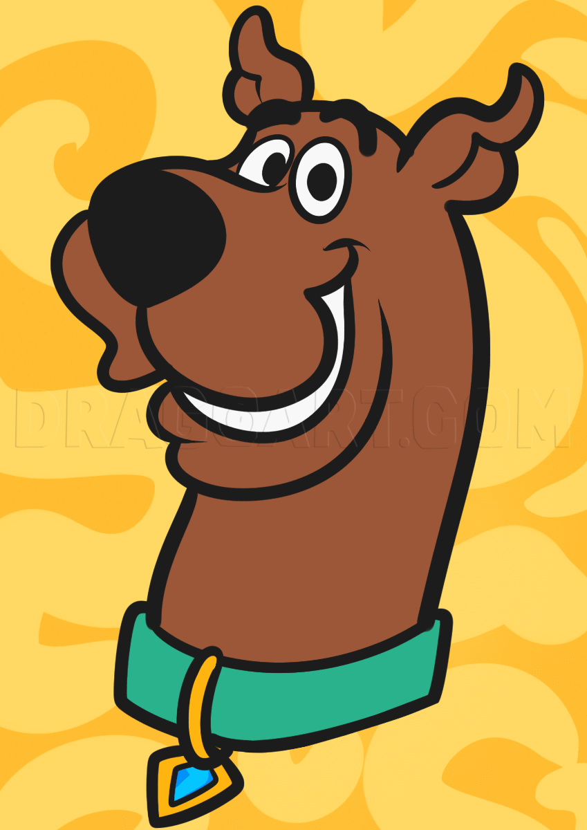 Easy To Draw Scooby  Doo  Head Step by Step Drawing  Guide 